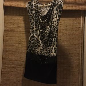 Cheetah print party dress